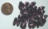 25 9x6mm Amethyst Fiber Optic Ovals